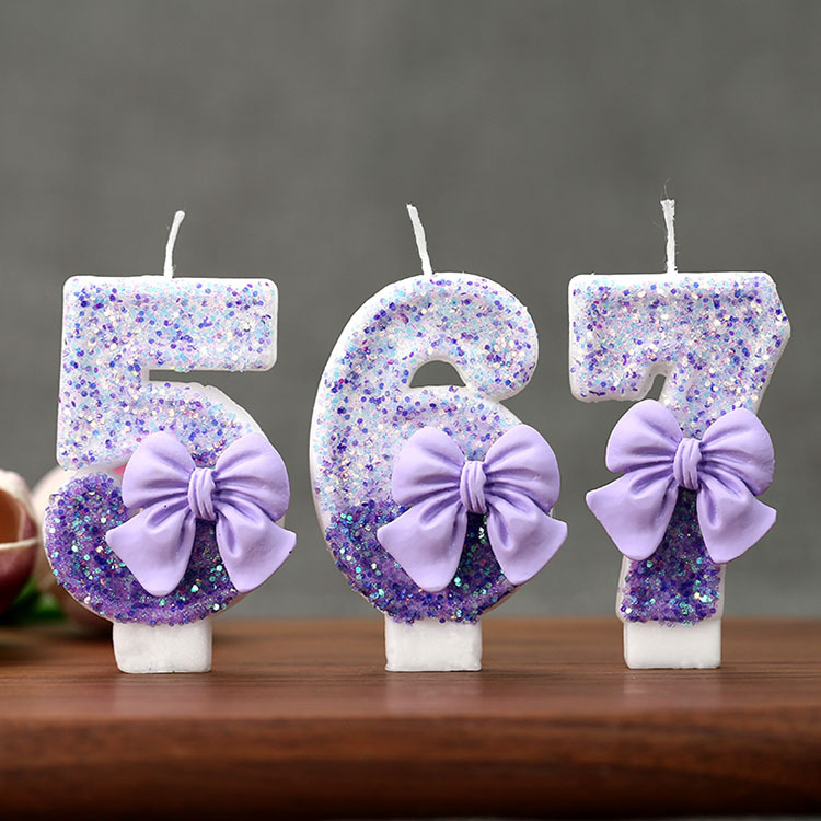 Creative Glitter Gradual Purpl - Holiday Candle Set reseña y precio