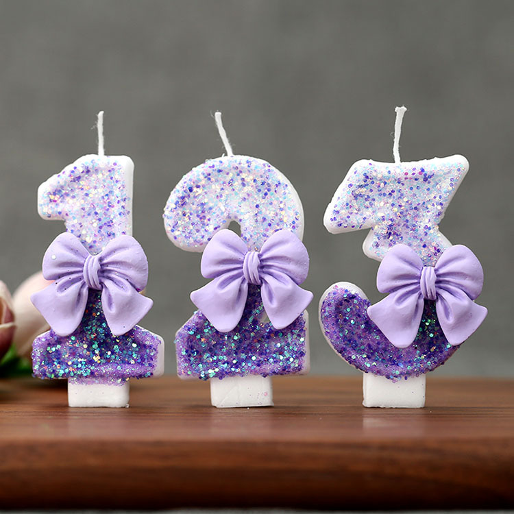 Creative Glitter Gradual Purpl - Holiday Candle Set reseña y precio