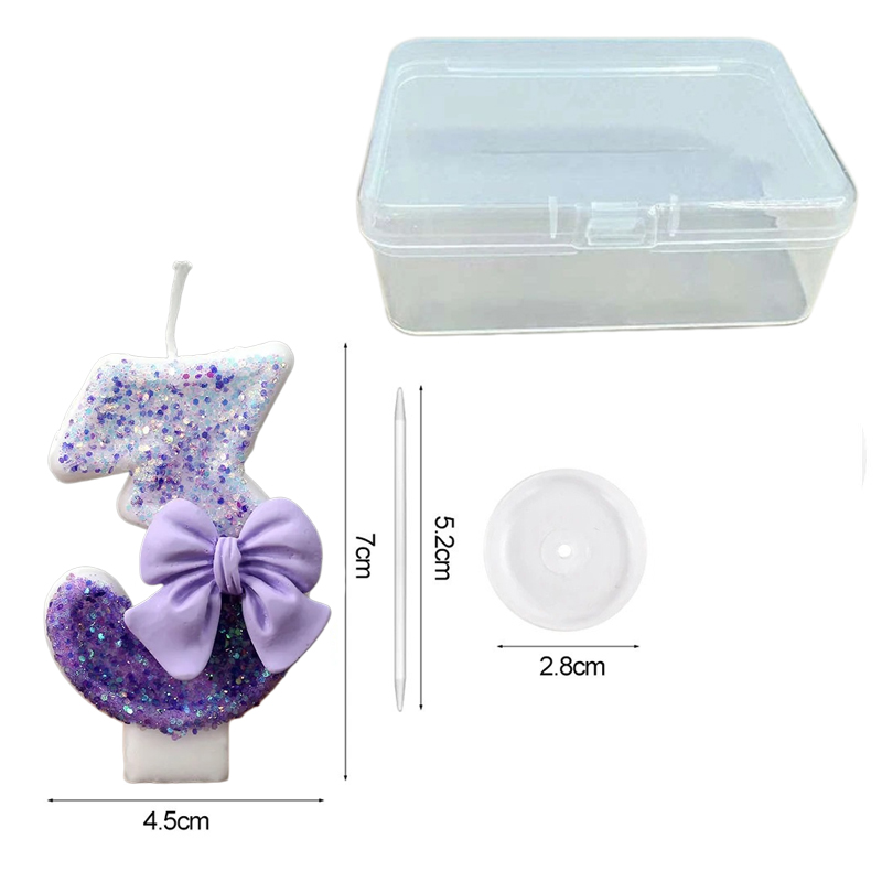 Creative Glitter Gradual Purpl - Holiday Candle Set reseña y precio