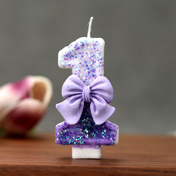 Creative Glitter Gradual Purpl - Holiday Candle Set reseña y precio