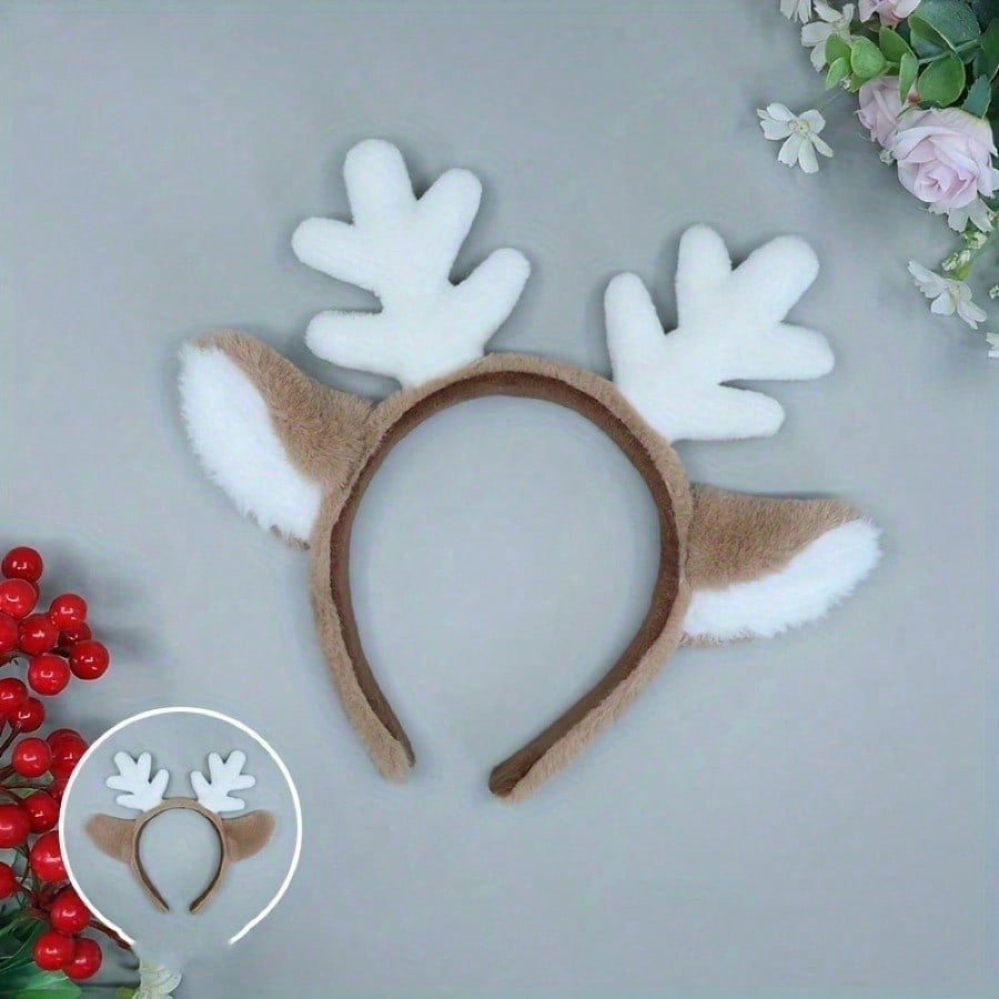 Christmas Cute Deer Antler Hea - Reindeer Antlers Headband reseña y precio