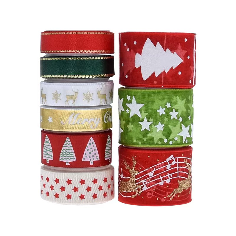 9pcs Christmas Ribbons Set Fes - Gift Box Wrap Set reseña y precio