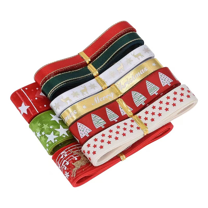 9pcs Christmas Ribbons Set Fes - Gift Box Wrap Set reseña y precio