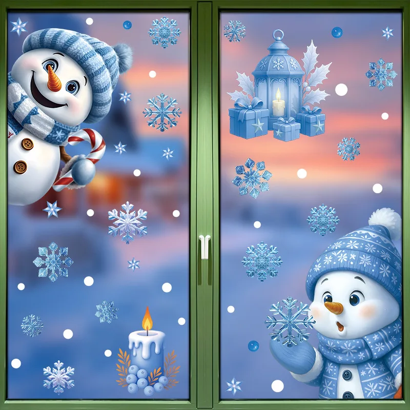 1Set Christmas Snowflake Windo - Snowflake Window Decal reseña y precio