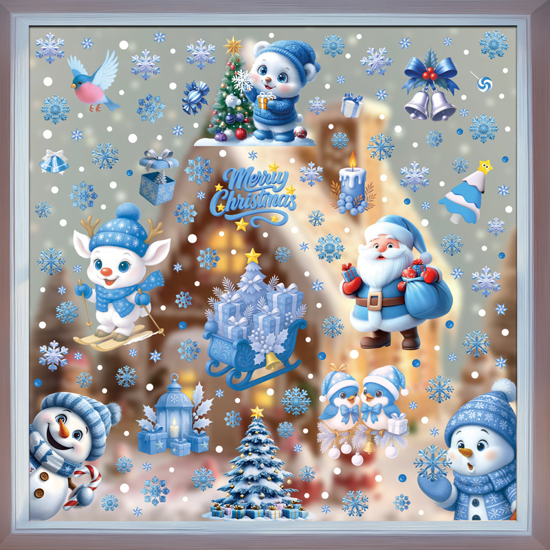 1Set Christmas Snowflake Windo - Snowflake Window Decal reseña y precio