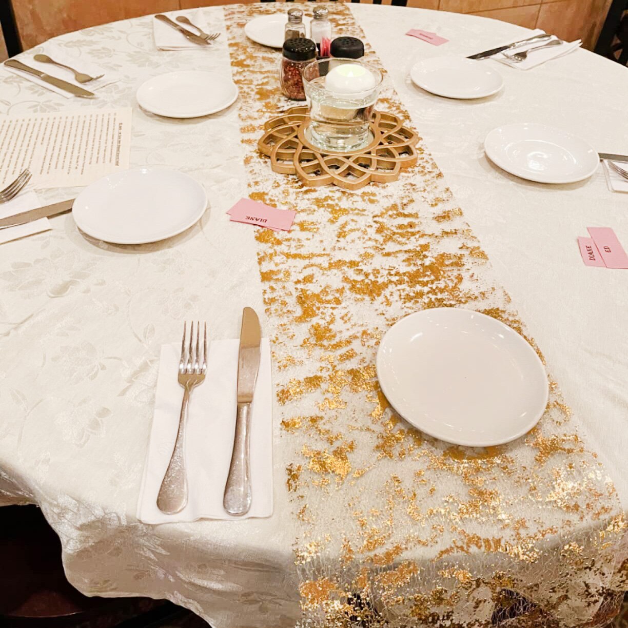 Sparkle Metallic Gold Thin Tab - Christmas Table Runner reseña y precio
