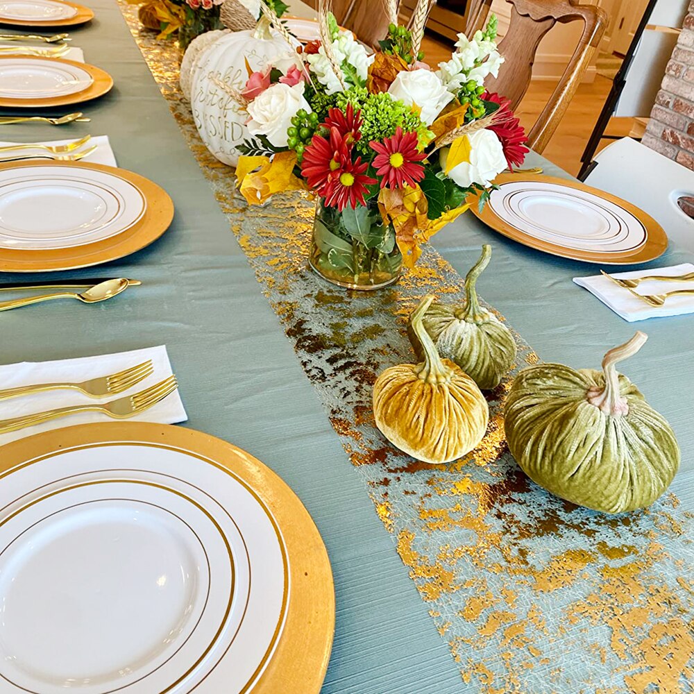 Sparkle Metallic Gold Thin Tab - Christmas Table Runner reseña y precio