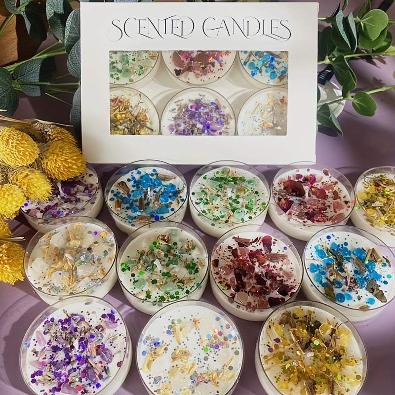 Set of 6 Scented Candles Fragr - Holiday Candle Set reseña y precio