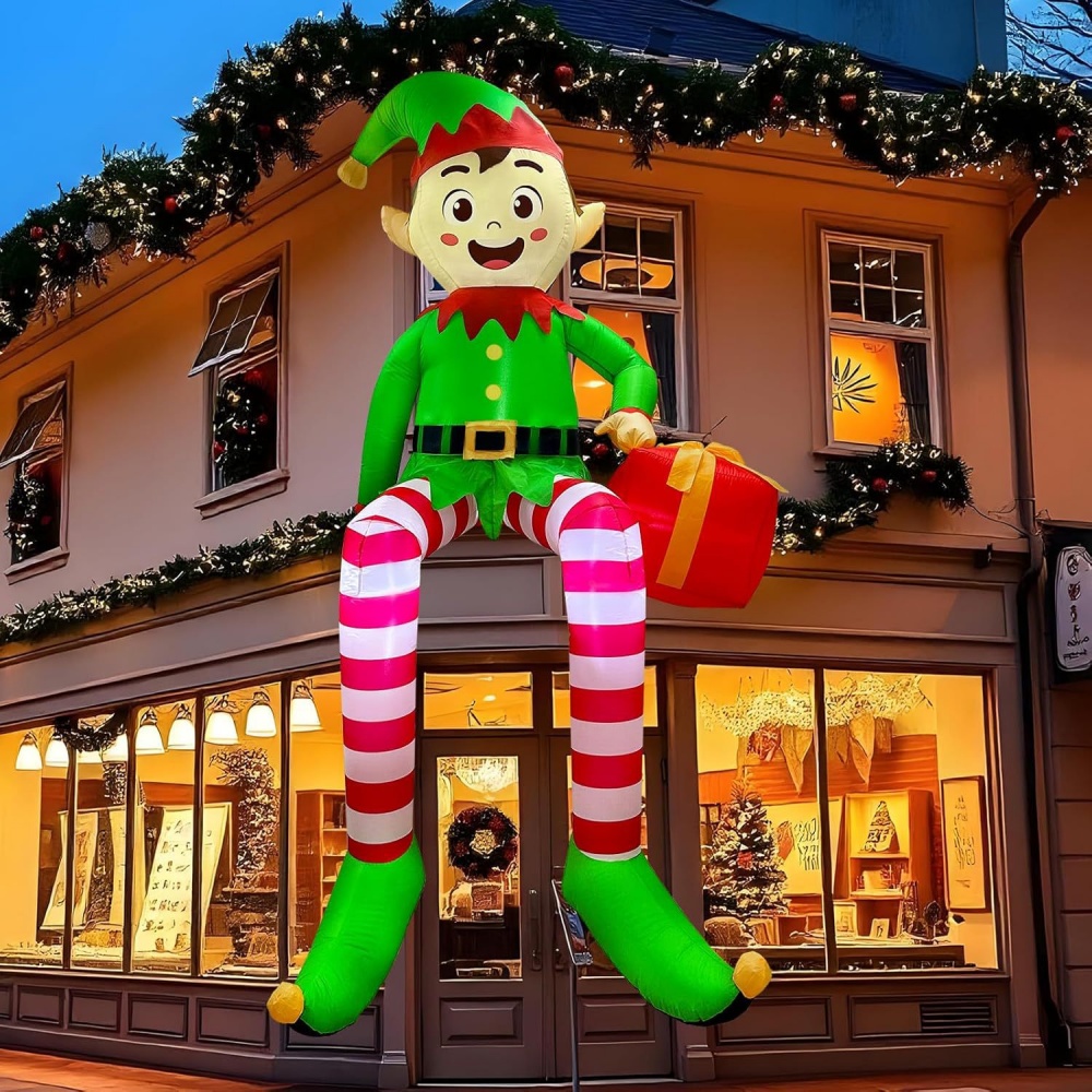 8FT Christmas Inflatables Sitt - Christmas Lights Outdoor reseña y precio