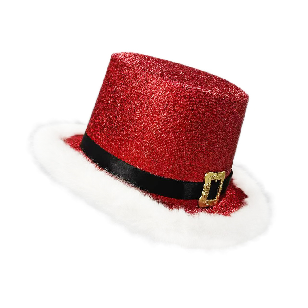 Santa Claus Cap  Shiny Glitter - Santa Hat Plush reseña y precio