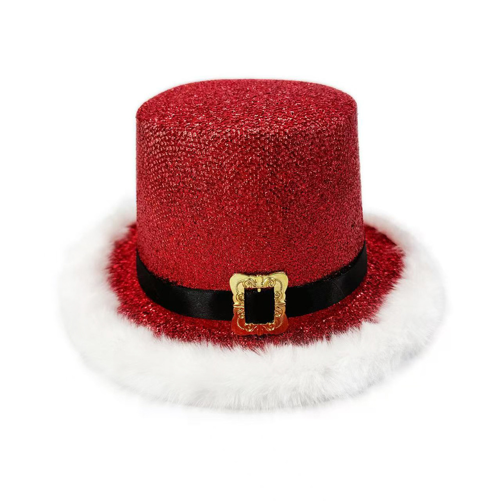 Santa Claus Cap  Shiny Glitter - Santa Hat Plush reseña y precio