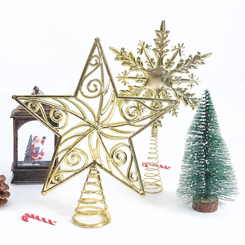 Gold Glitter Metal Tree Topper - Star Tree Topper reseña y precio
