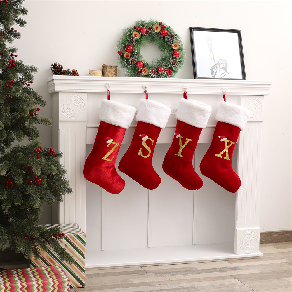 New Creative Alphabet Christma - Christmas Stocking Hanging reseña y precio
