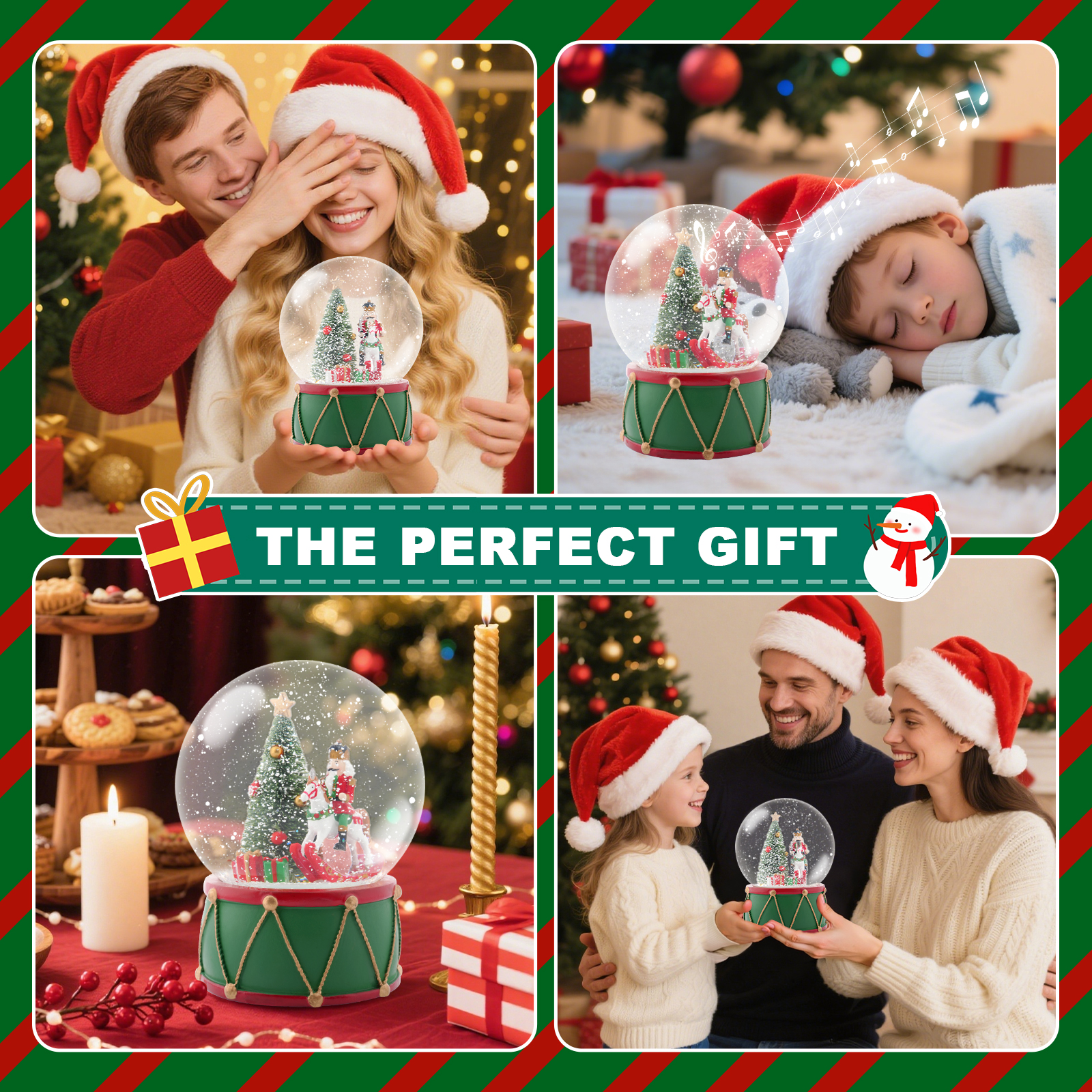 Christmas Music Snow Globe wit - Snow Globe Musical reseña y precio
