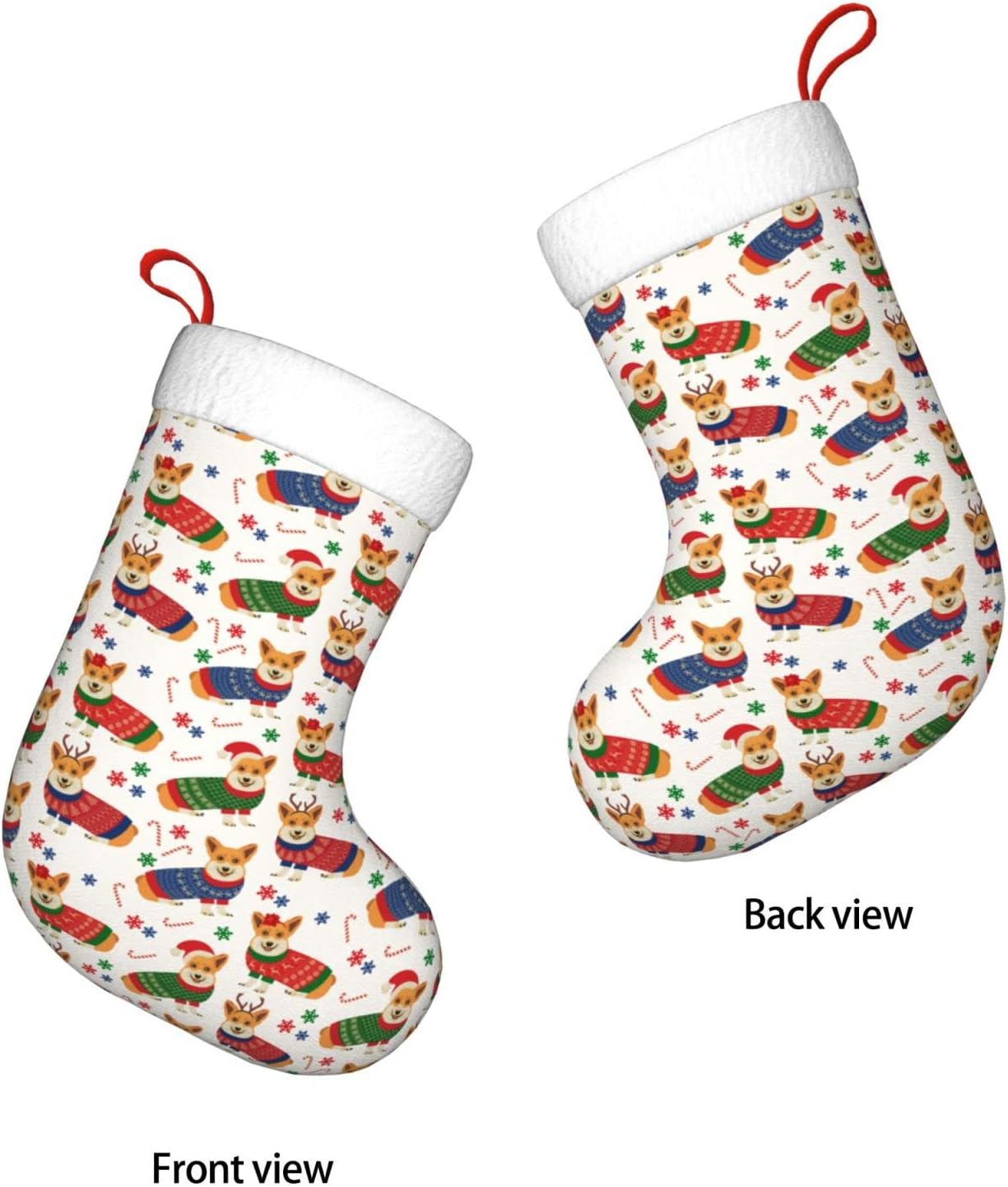 Christmas Corgi Dog Christmas  - Christmas Stocking Hanging reseña y precio