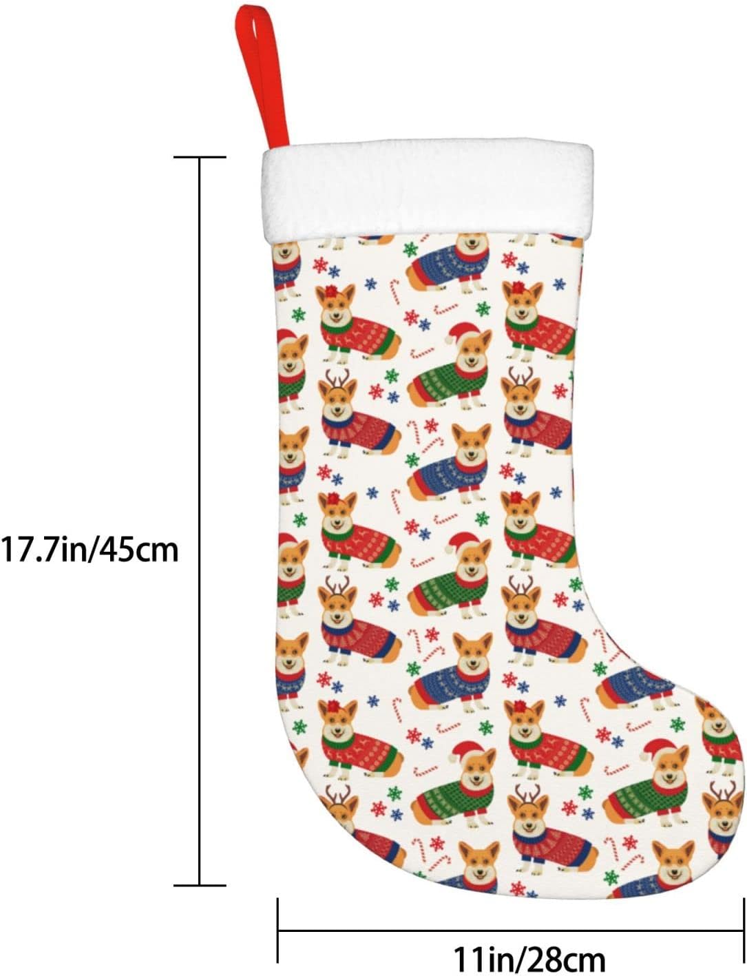 Christmas Corgi Dog Christmas  - Christmas Stocking Hanging reseña y precio