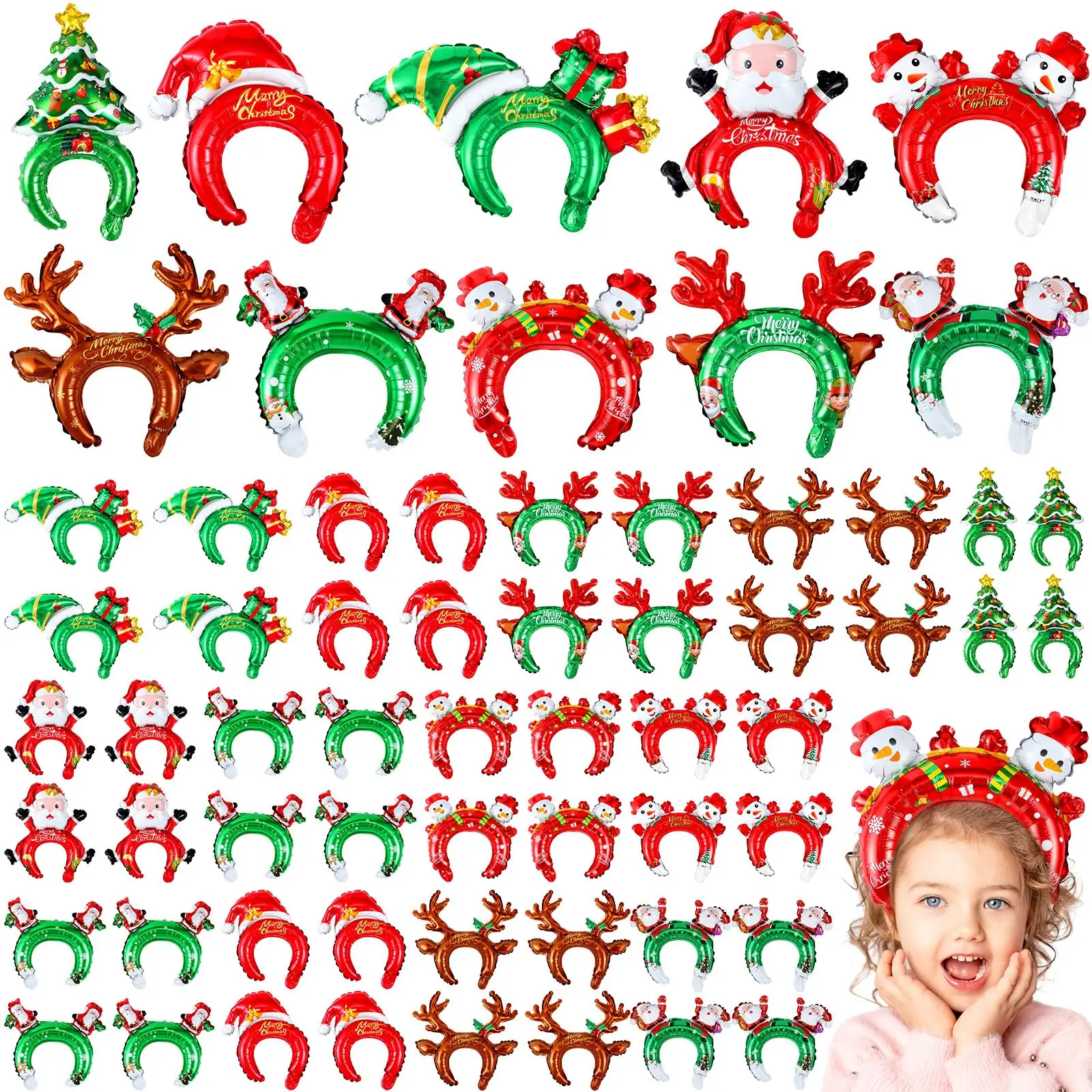 Christmas Inflatable Headbands - Reindeer Antlers Headband reseña y precio