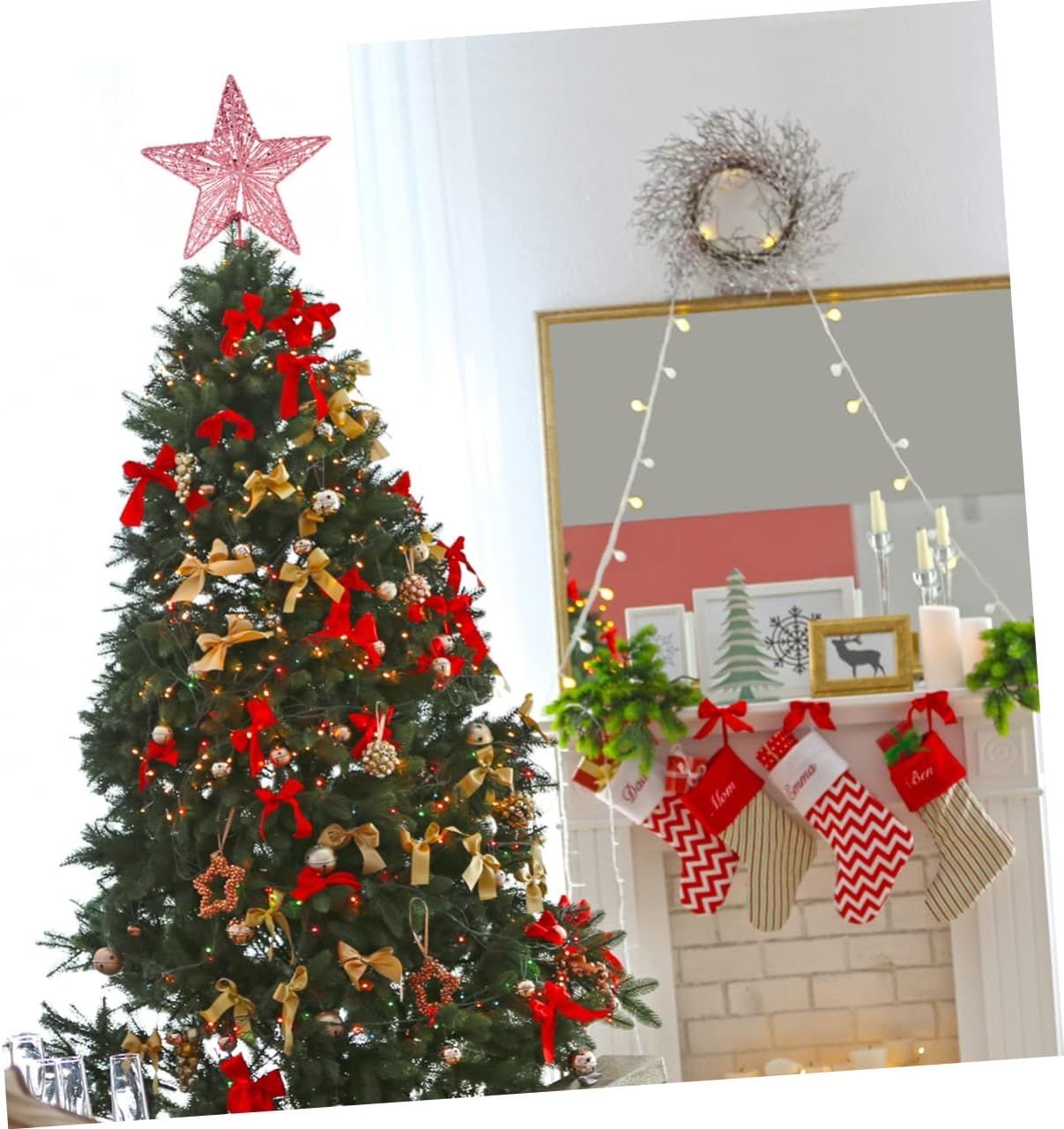 20Christmas Tree Topper Star G - Star Tree Topper reseña y precio