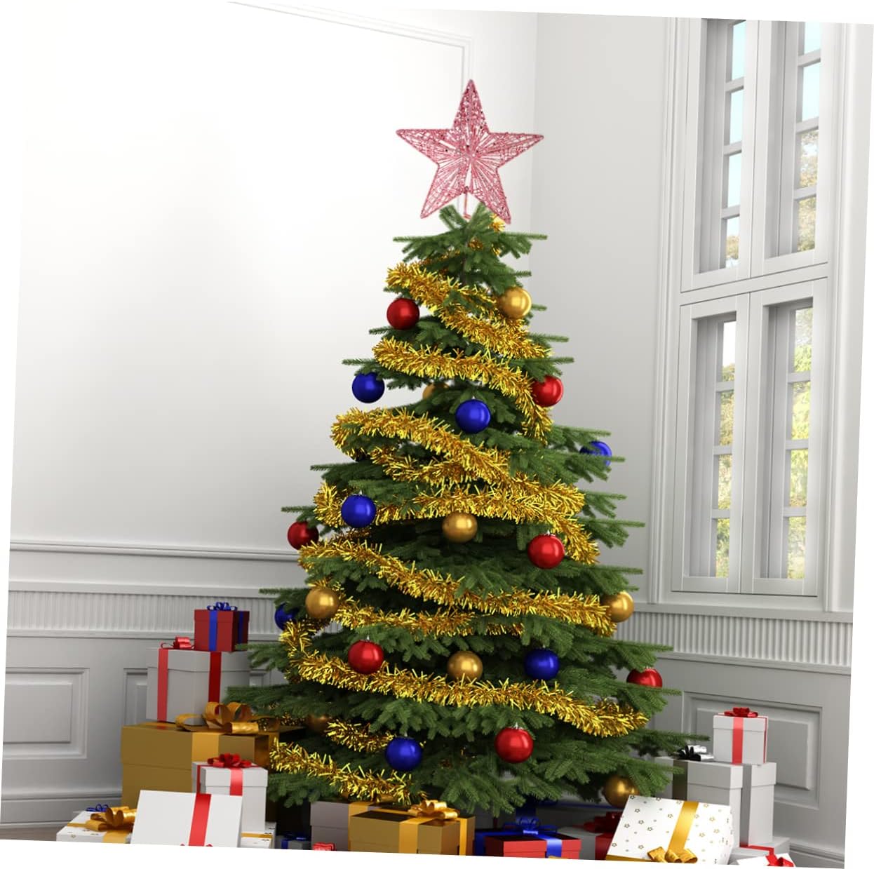 20Christmas Tree Topper Star G - Star Tree Topper reseña y precio