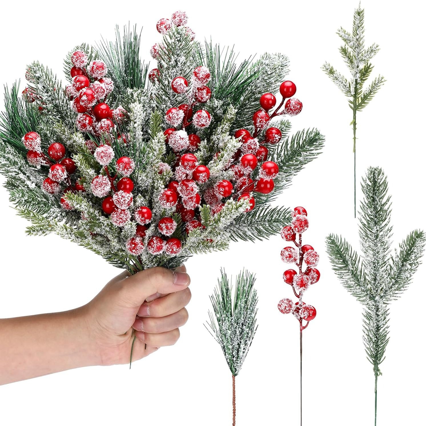 Artificial Snow White Pine Bra - Christmas Wreath Fake reseña y precio