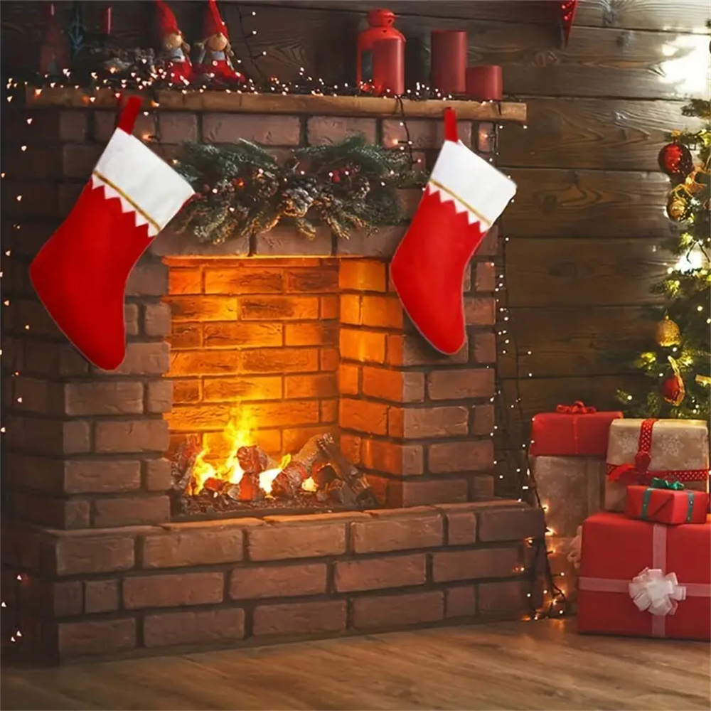 12pcs Red Felt Christmas Stock - Christmas Stocking Hanging reseña y precio