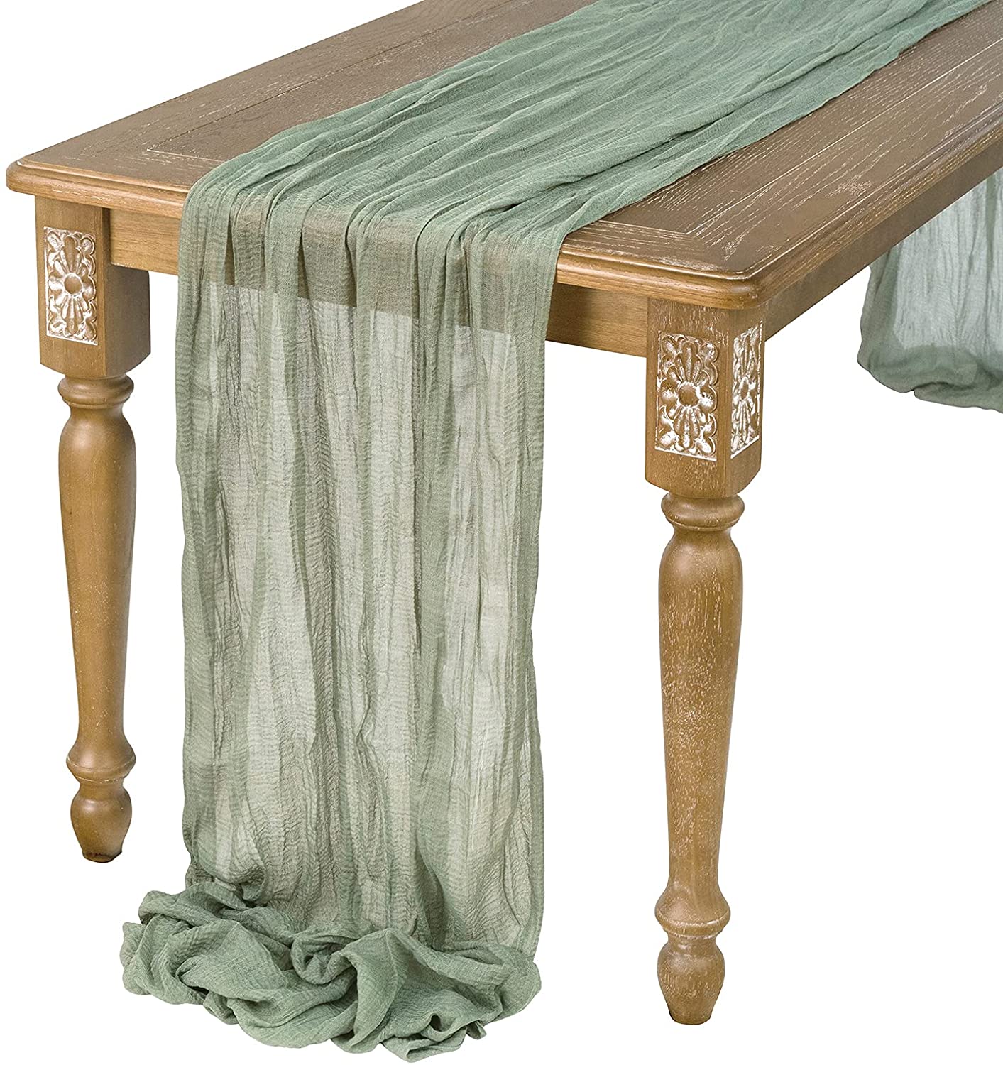 Semi-Sheer Gauze Wedding Party - Christmas Table Runner reseña y precio