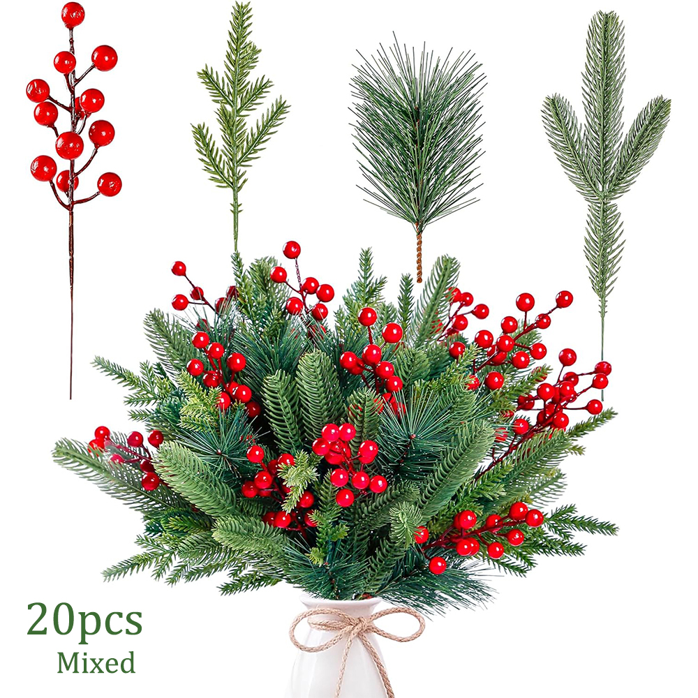 Artificial Pine Branches Fake  - Christmas Wreath Fake reseña y precio