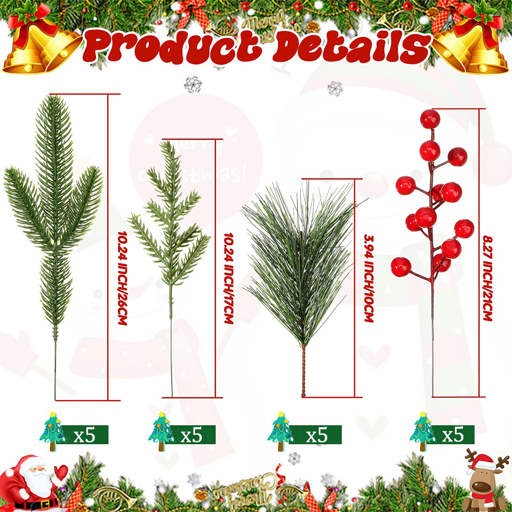 Artificial Pine Branches Fake  - Christmas Wreath Fake reseña y precio