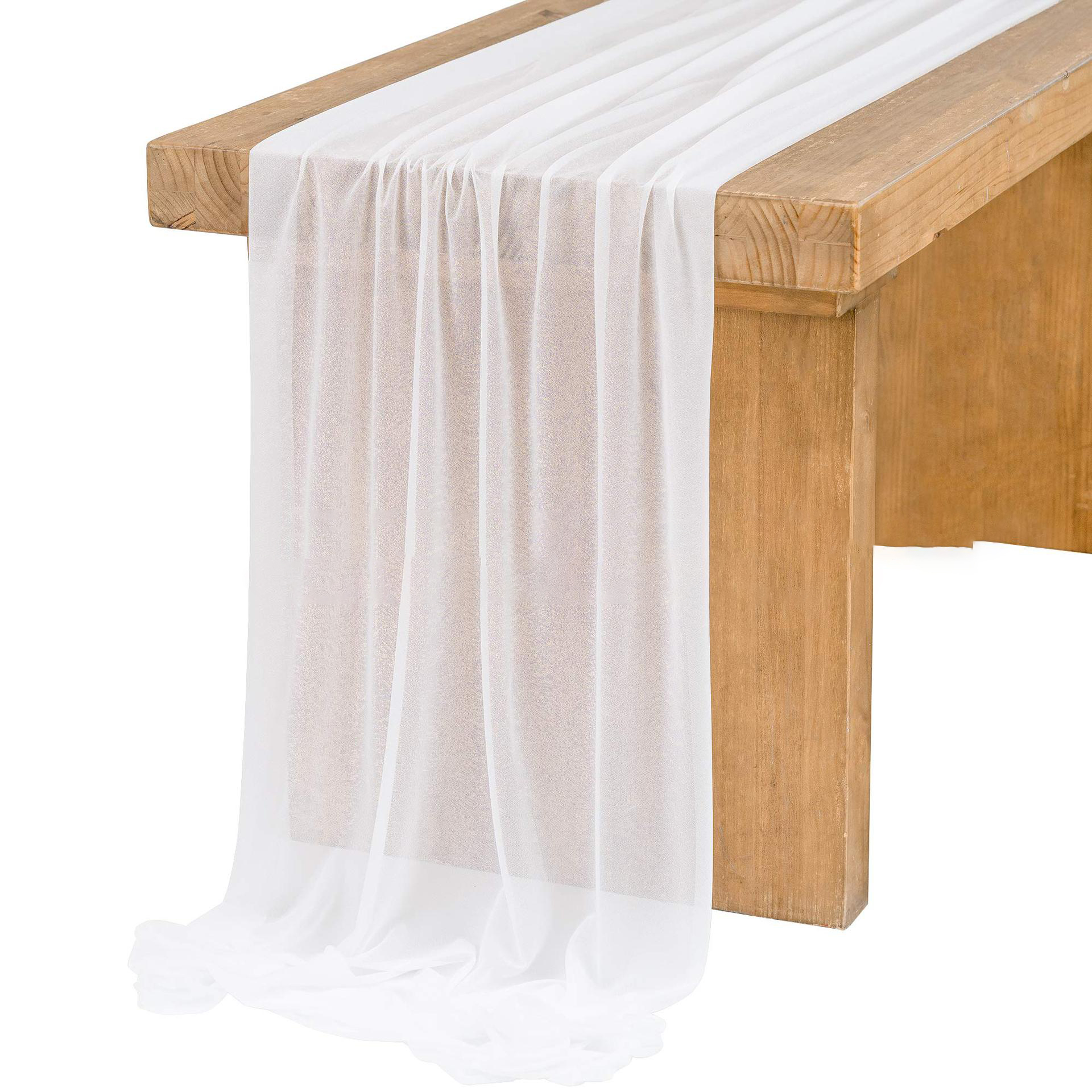 Chiffon White Table Runner Tab - Christmas Table Runner reseña y precio