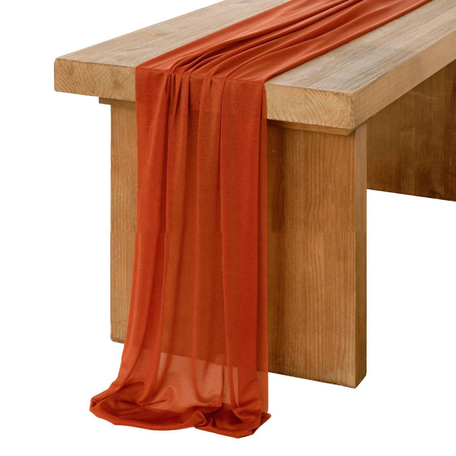 Chiffon White Table Runner Tab - Christmas Table Runner reseña y precio