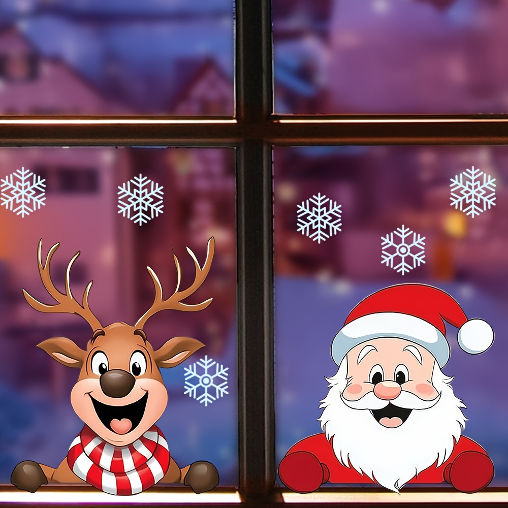 Festive Christmas Window Stick - Snowflake Window Decal reseña y precio