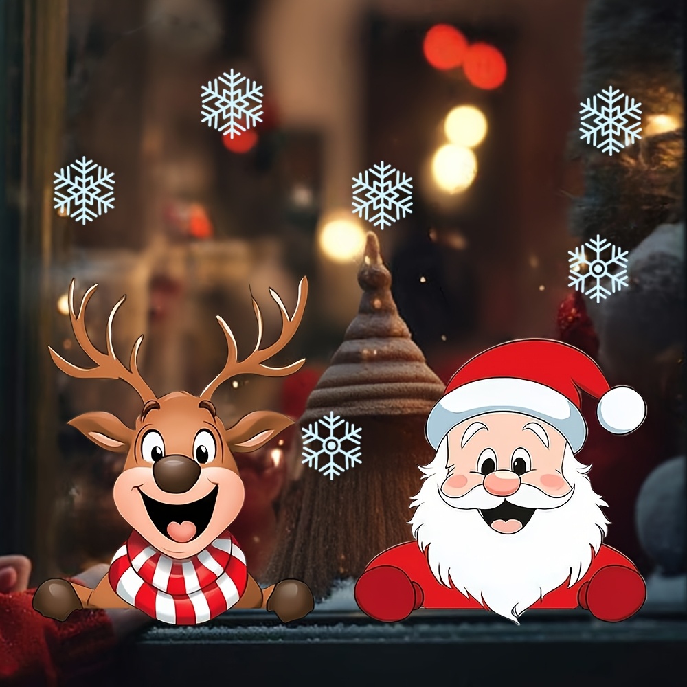Festive Christmas Window Stick - Snowflake Window Decal reseña y precio