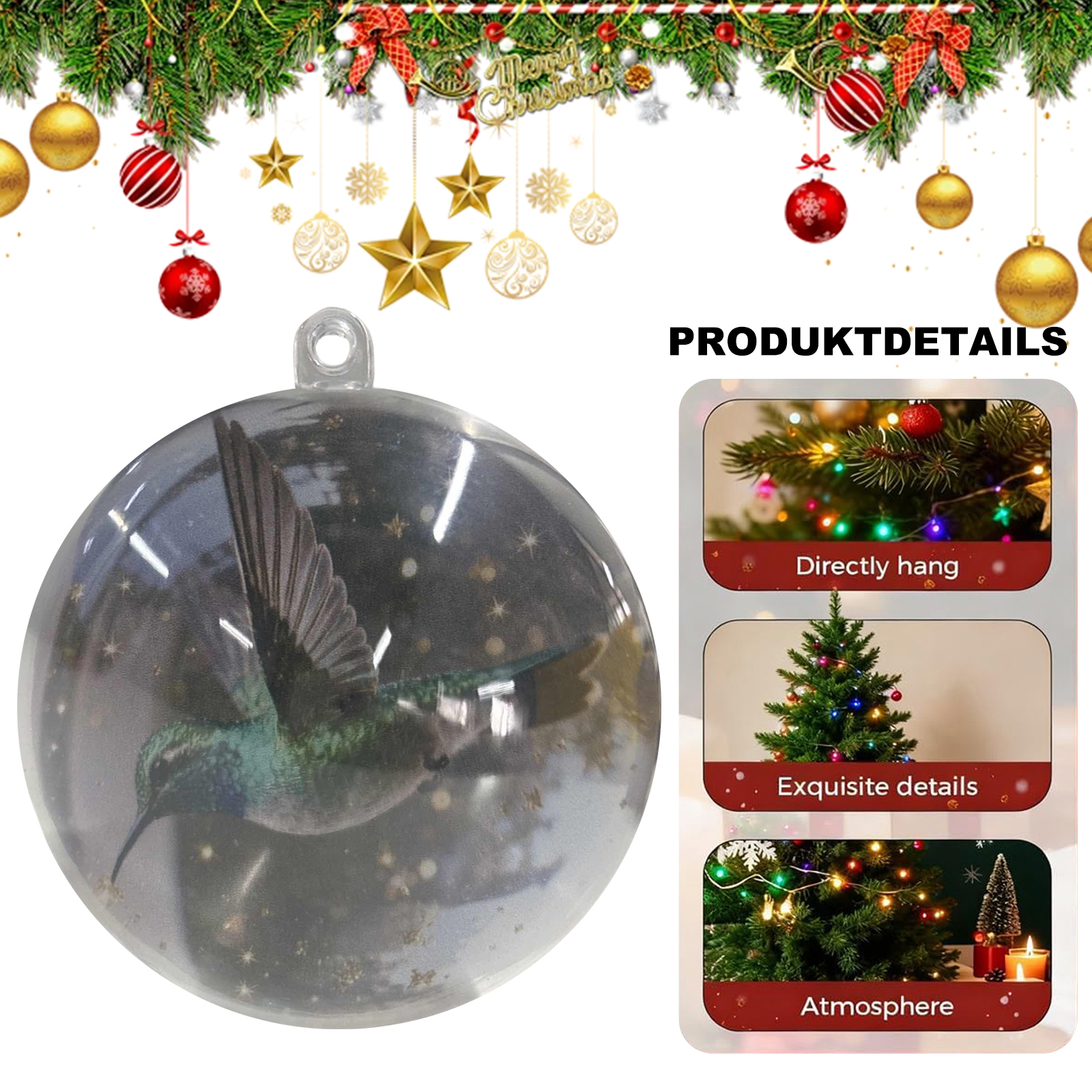 Nature's Birds Crystal Glass O - Ornament Ball Set reseña y precio