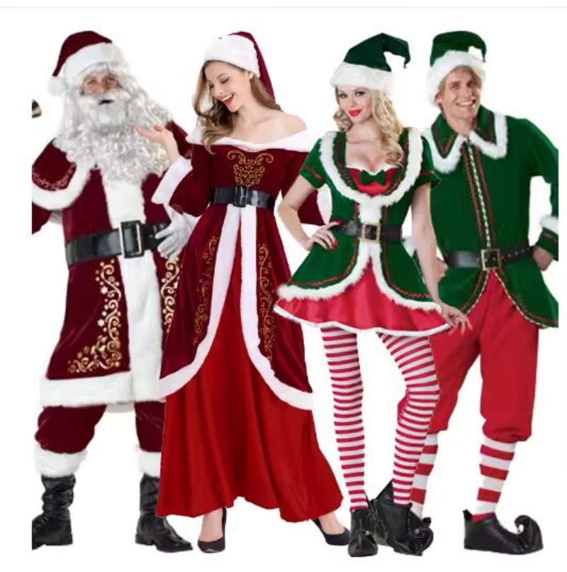 Santa Claus Costume Women Men  - Elf Costume Christmas reseña y precio