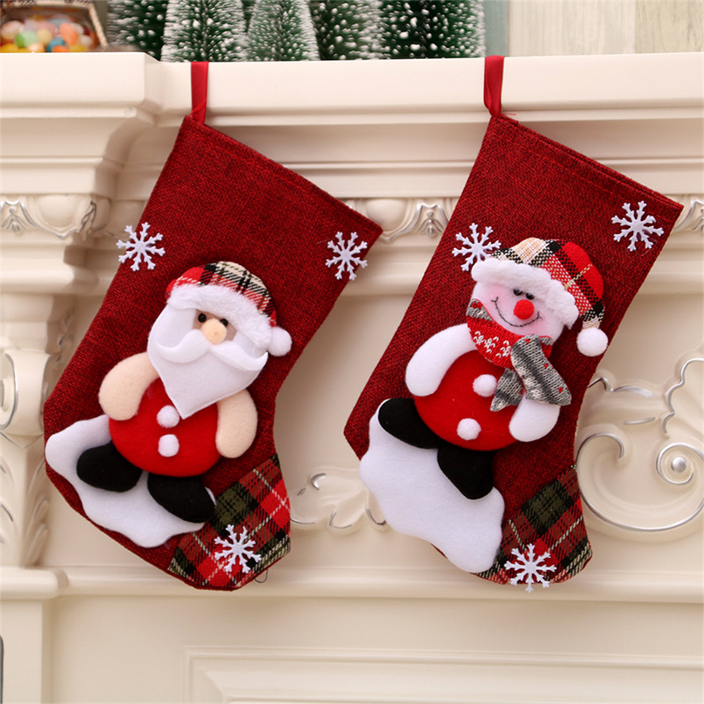 Linen Christmas Stockings Gift - Christmas Stocking Hanging reseña y precio