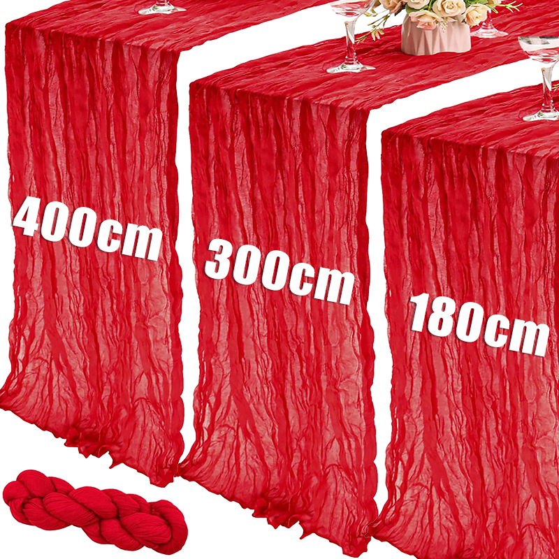 1.8/3/4M Long Red Table Runner - Christmas Table Runner reseña y precio