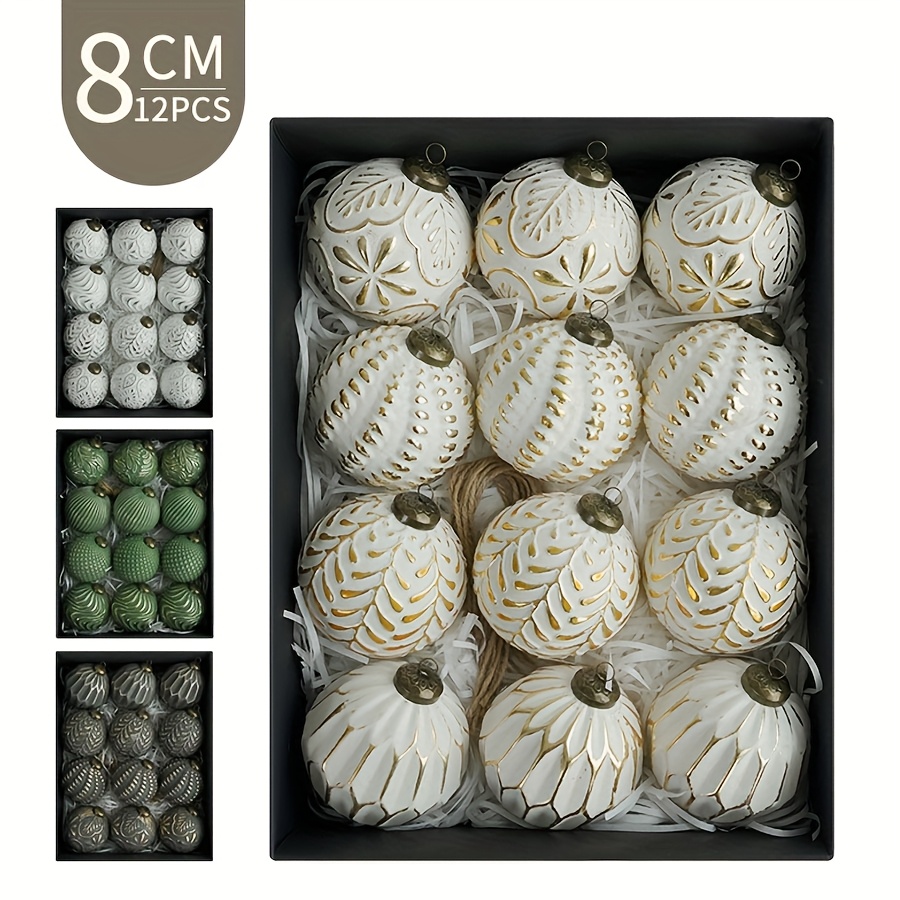 12PC 8cm Antique Plastic Chris - Ornament Ball Set reseña y precio