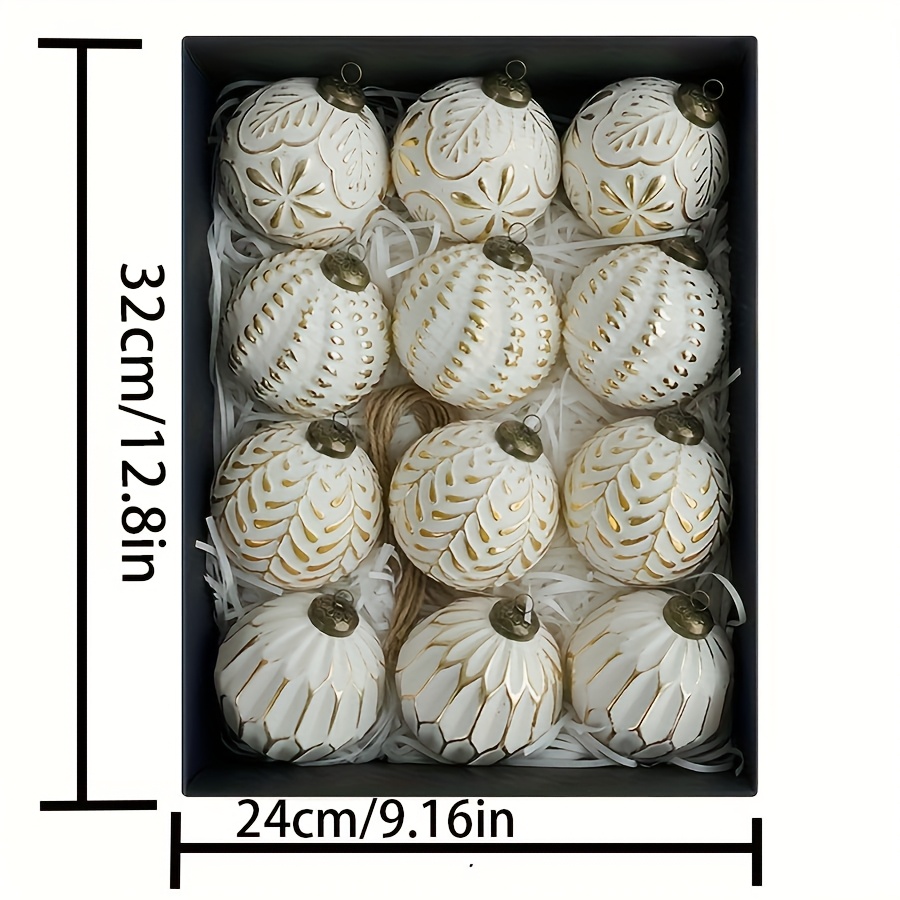 12PC 8cm Antique Plastic Chris - Ornament Ball Set reseña y precio