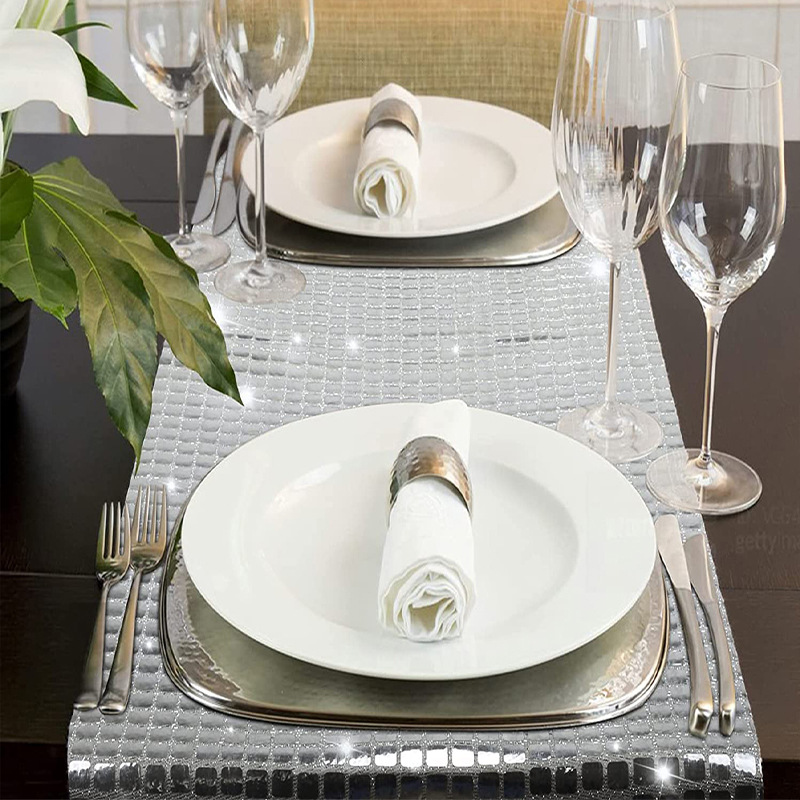 Shiny Mirror Gold/Silver Foil  - Christmas Table Runner reseña y precio