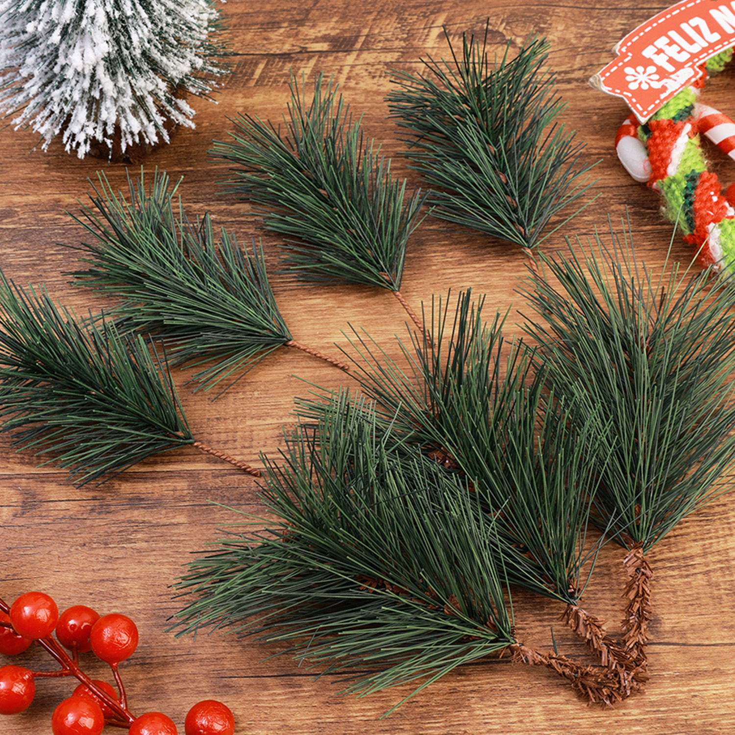 Fake Tree Leaves Branches Arti - Christmas Wreath Fake reseña y precio