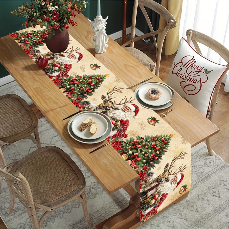 Vintage Christmas Table Runner - Christmas Table Runner reseña y precio