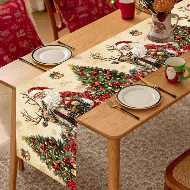 Vintage Christmas Table Runner - Christmas Table Runner reseña y precio