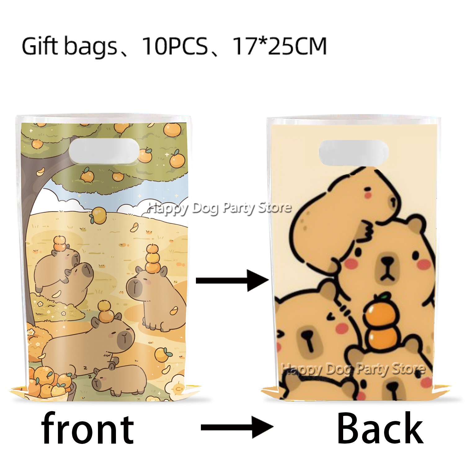 Cartoon Capybara Party Supplie - Gift Box Wrap Set reseña y precio