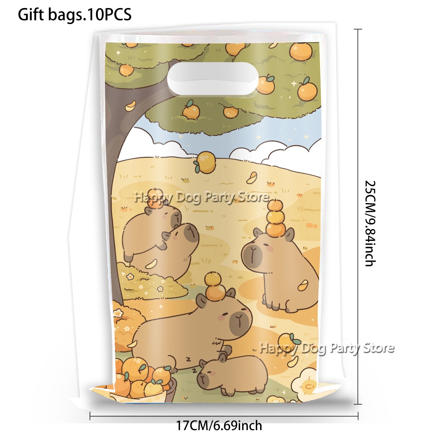 Cartoon Capybara Party Supplie - Gift Box Wrap Set reseña y precio