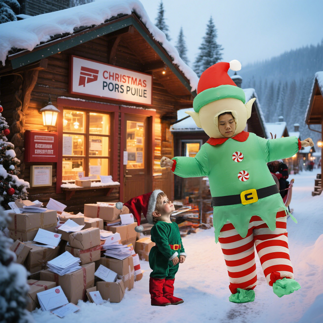Christmas Elf Inflatable Costu - Elf Costume Christmas reseña y precio