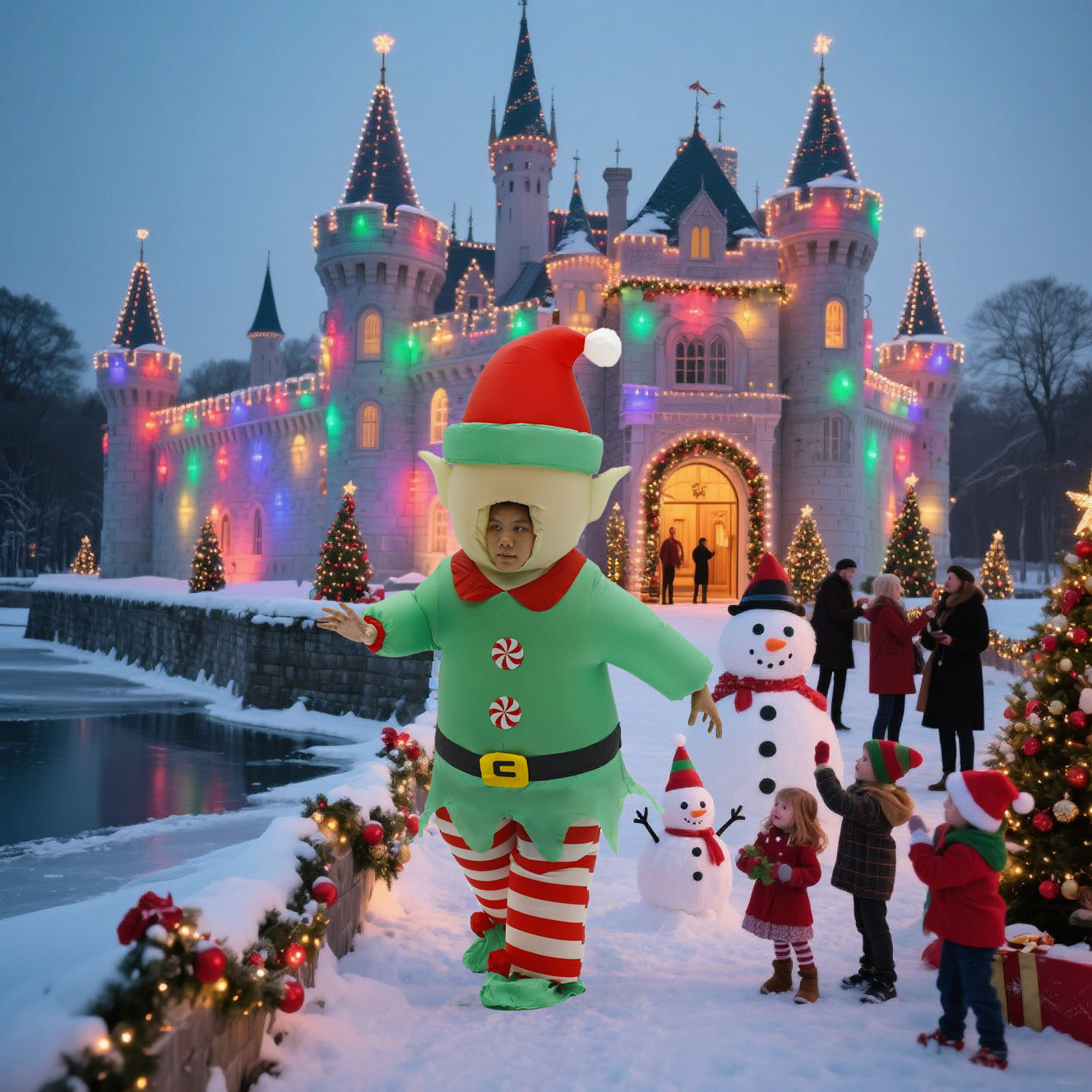 Christmas Elf Inflatable Costu - Elf Costume Christmas reseña y precio
