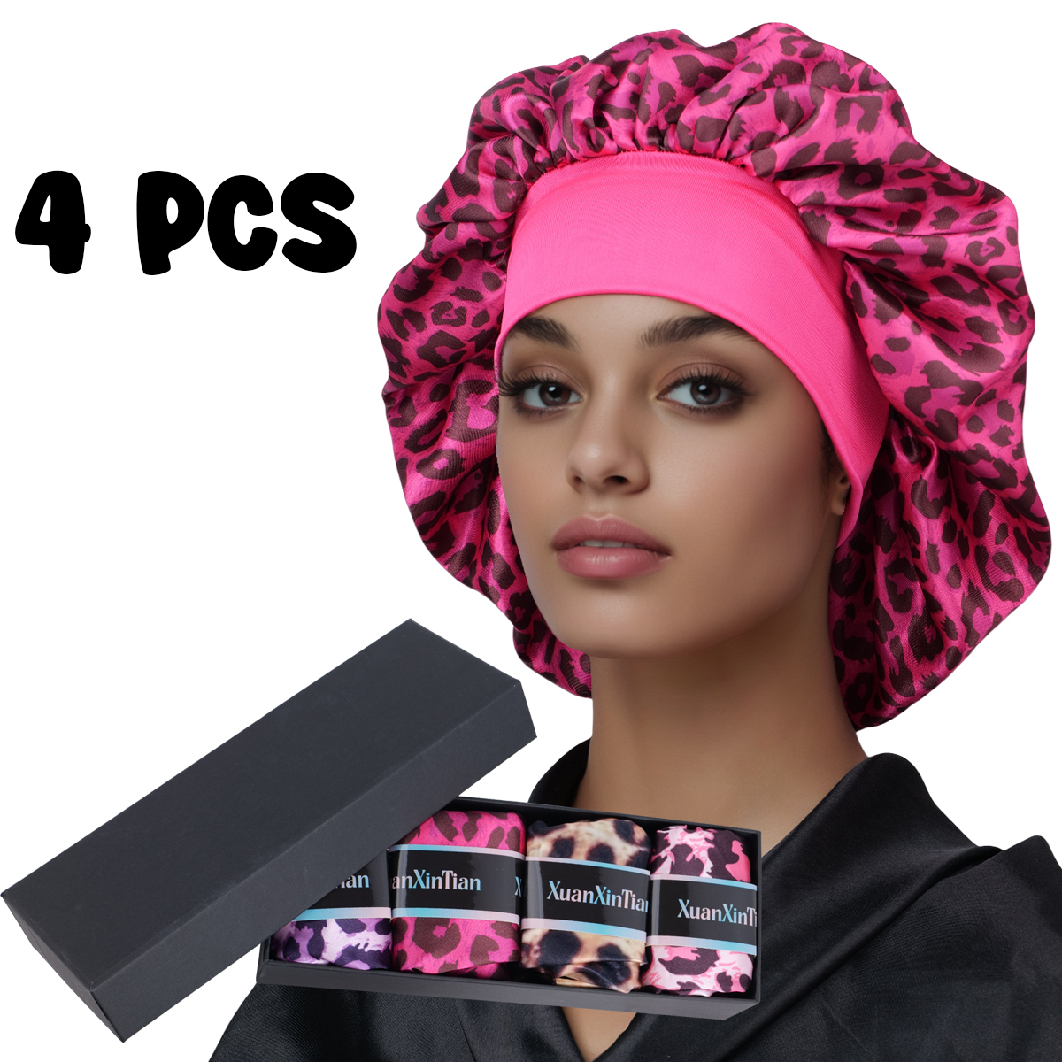 4PCS Mystery Hair Bonnet Gift  - Gift Box Wrap Set reseña y precio
