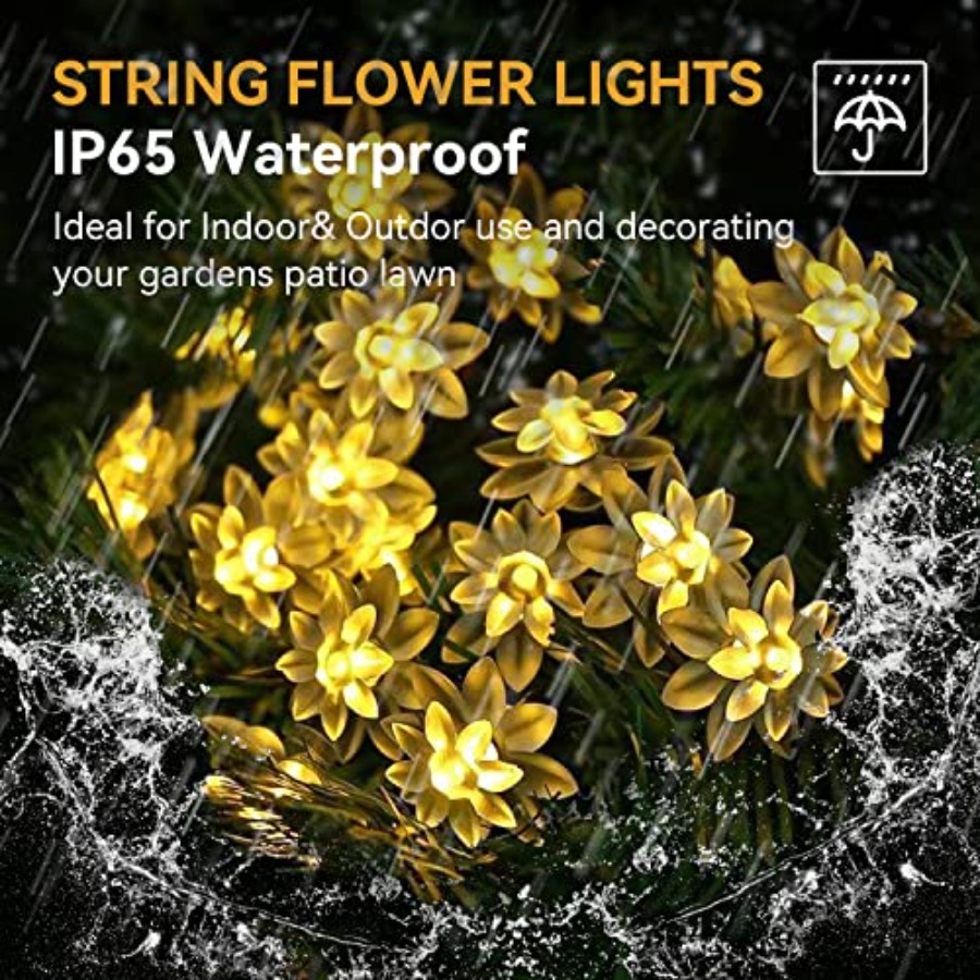 Solar Flower String Lights Out - Led Fairy String Lights reseña y precio