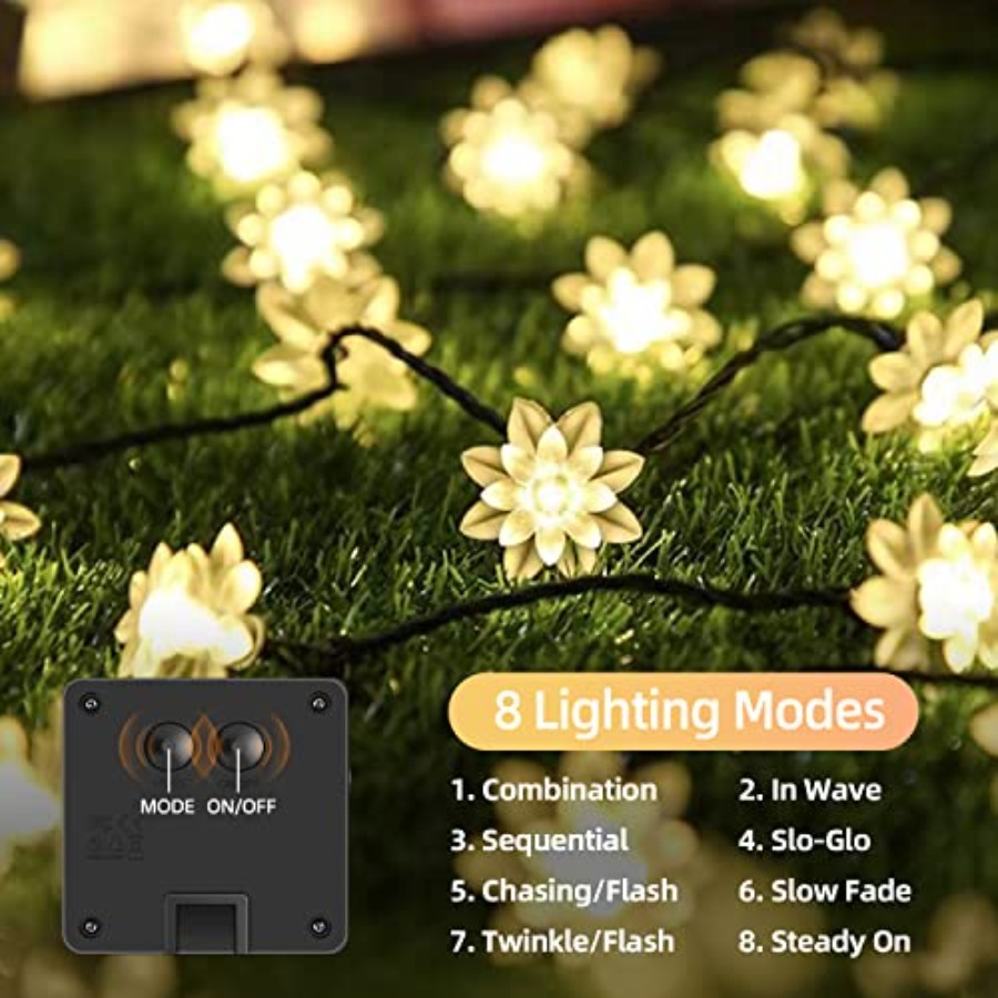 Solar Flower String Lights Out - Led Fairy String Lights reseña y precio