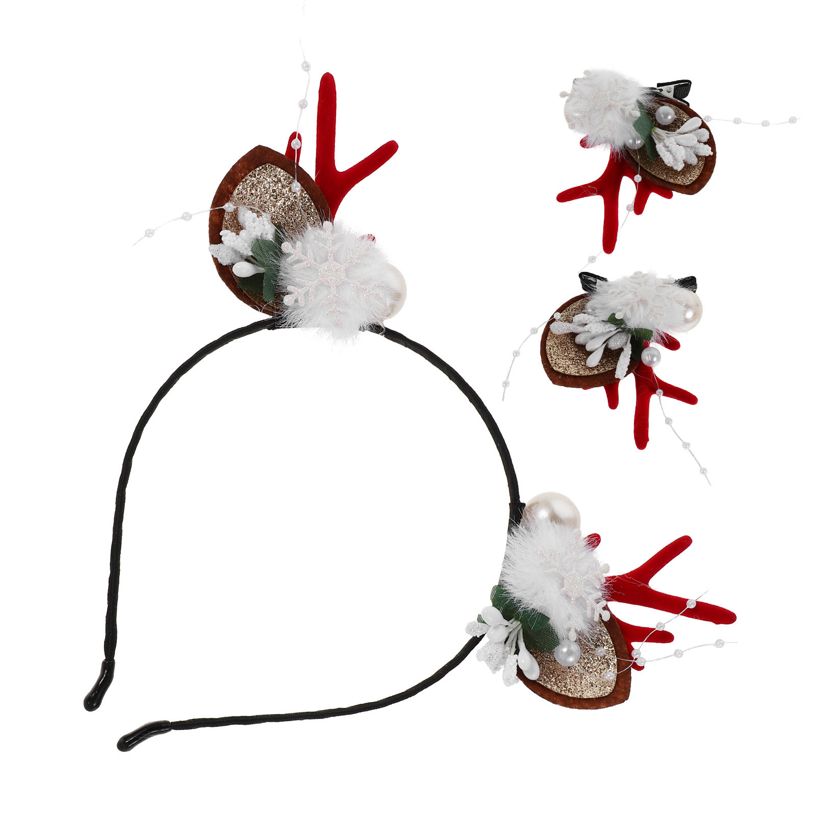 4Pcs Christmas Reindeer Antler - Reindeer Antlers Headband reseña y precio